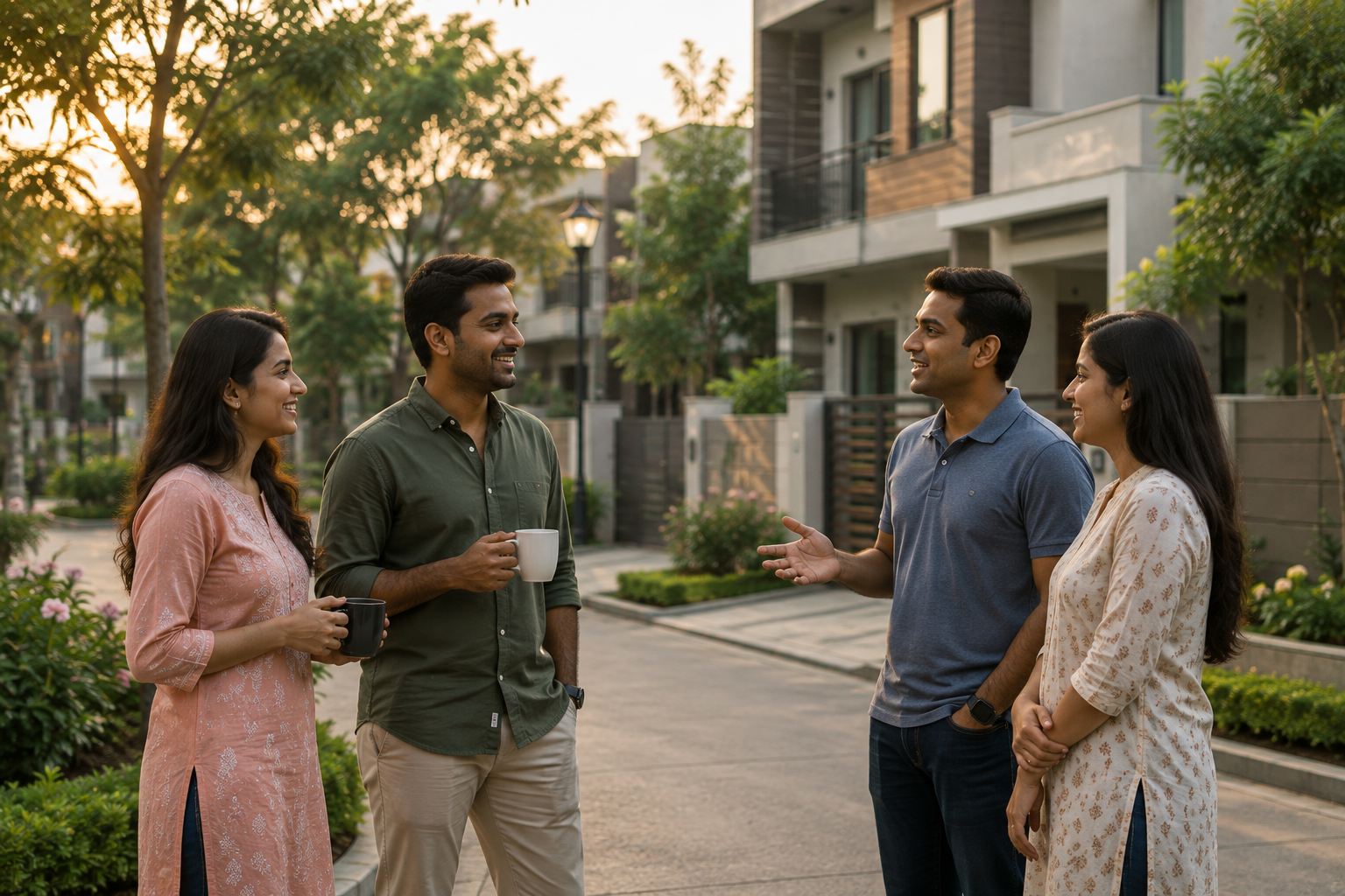 Neighbours talking
